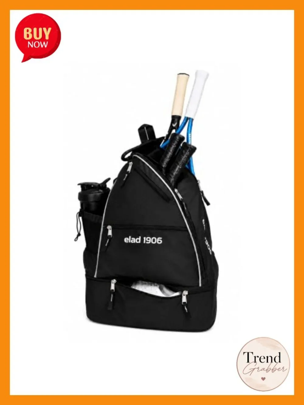 Pickleball Sling Backpack with Shoe Compartment & Fence Hook - Holds 2 Paddles,